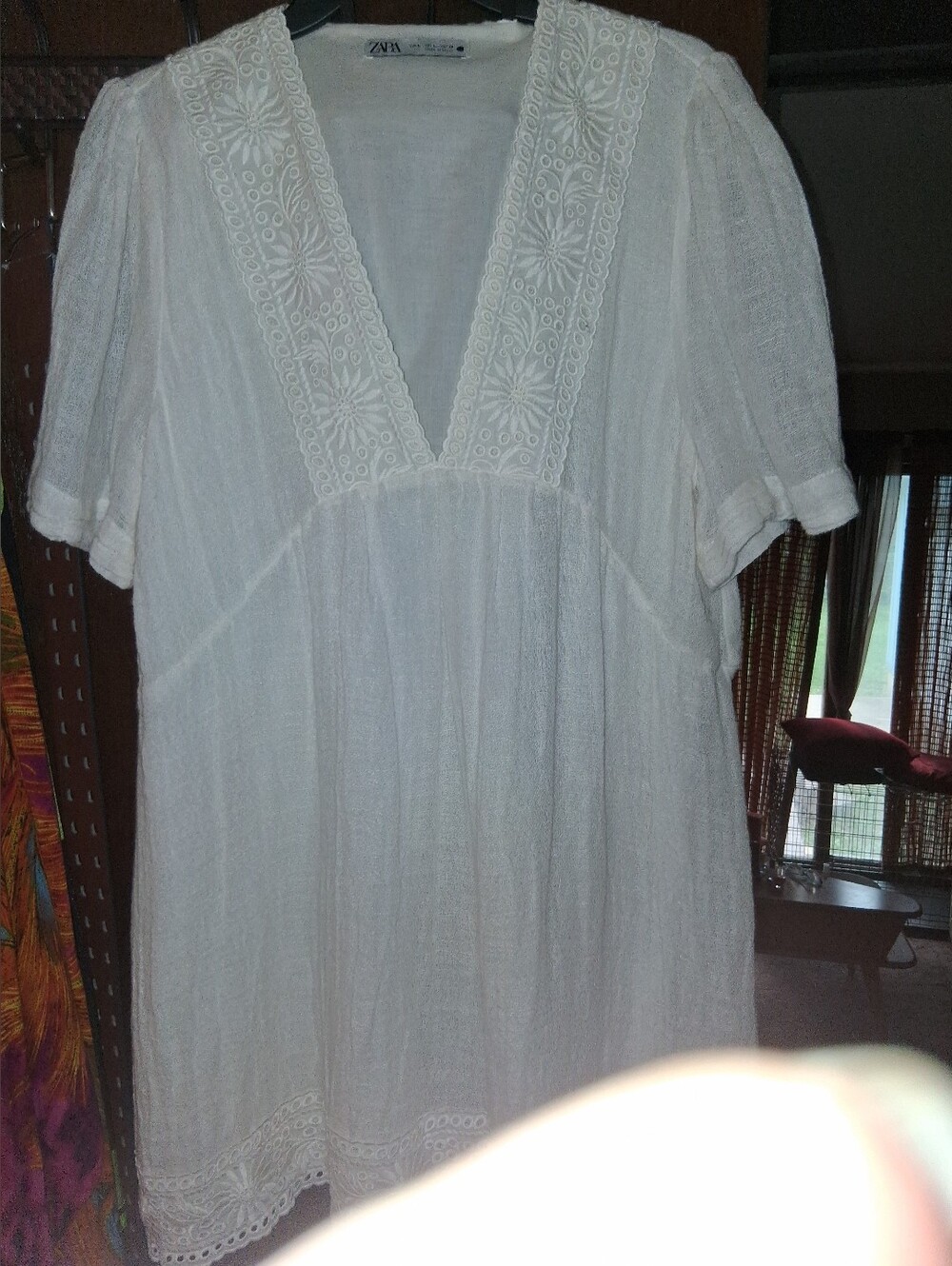 Zara White Dress Size Large